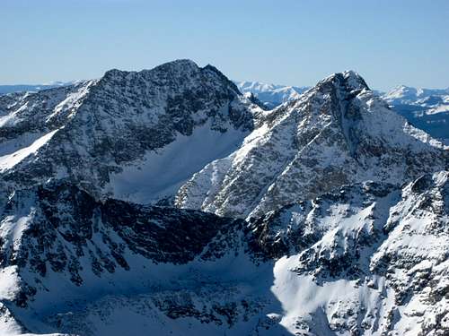 North Apostle and Ice Mtn East Face from Emerald Peak