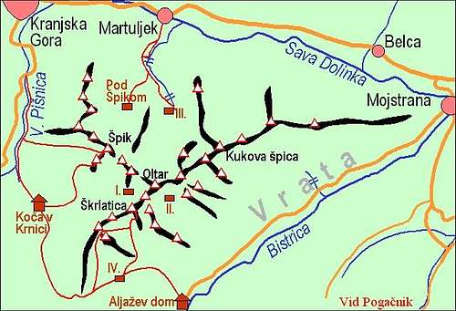 A self-made map of Martuljek...