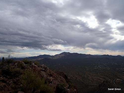 Moody clouds over Tucson Mountains
