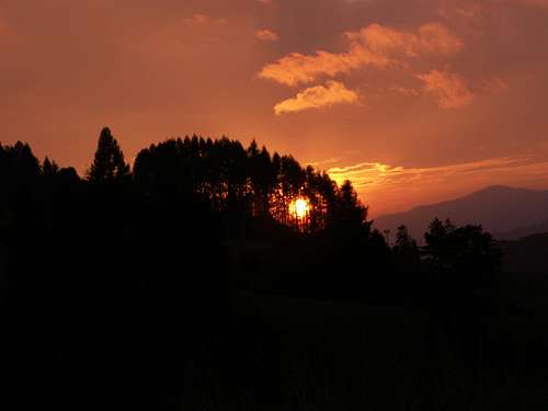 MY SUNSETS IN THE PIENINY MTS.