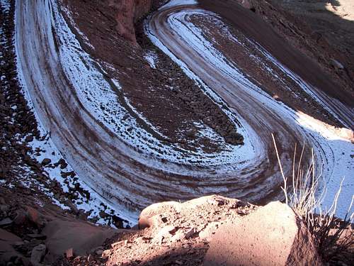 Mineral Bottoms road switchbacks, Utah