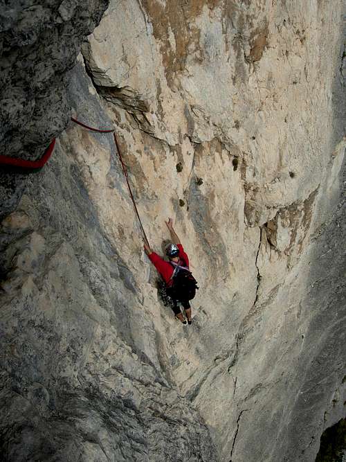 Cima alle Coste  Climbing Martini-Tranquillini Route