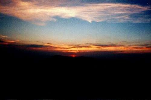 Sunset from the summit of Mt...