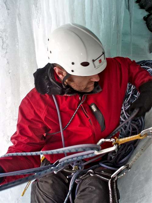 Ice climbing - 4th pitch Cascade de Bonatchiesse