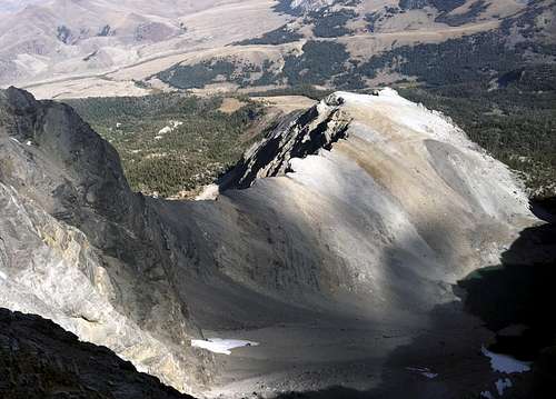 N.E Ridge from below the summit