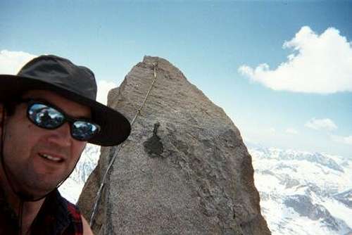 The summit monolith, of...