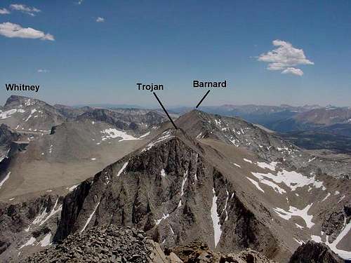 Trojan Peak's North Face seen...