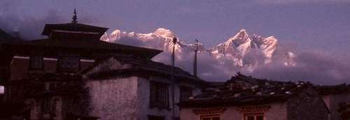 Everest at sunset from...
