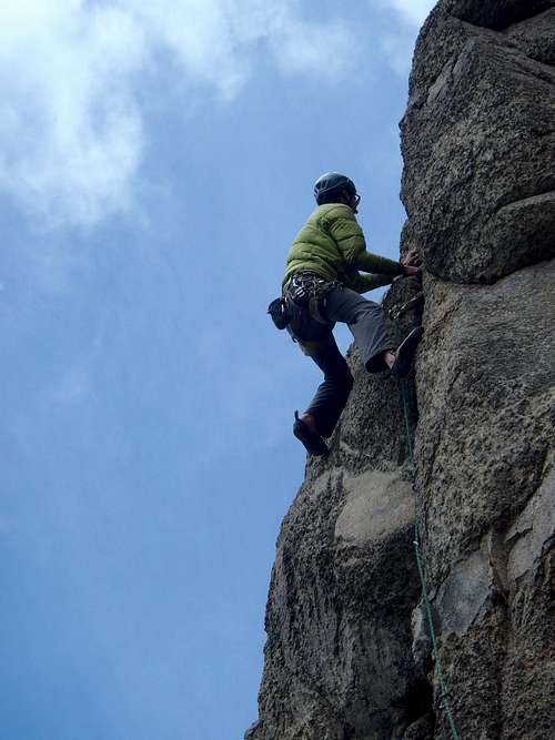 Me climbing in Baraloche