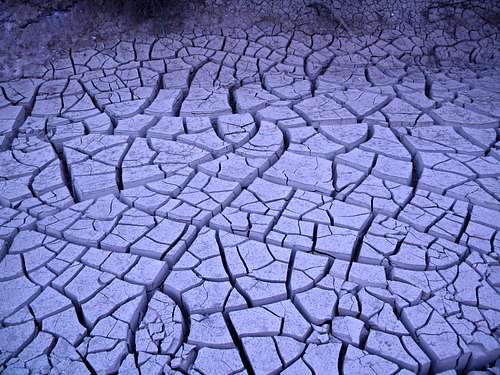 Dried up river bed