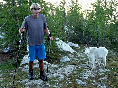 Matt Lemke with a Goat