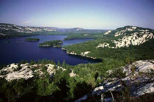 Looking out over the La Cloche.
