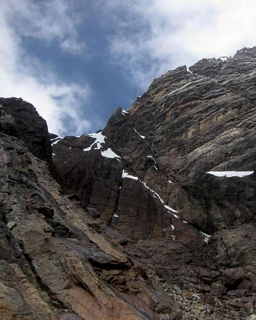 Twisted rock on the NE side of Nevado San Juan