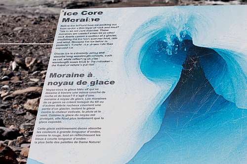 Ice Core Moraine Sign - Why the blue ice?