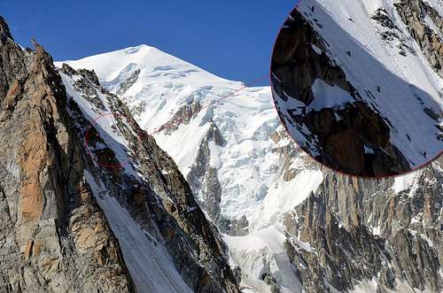 Climbers on The North Face of the Tour Ronde