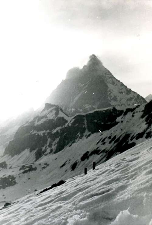 Cloudy Ancient Matterhorn 
