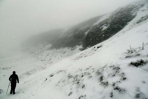 A wintry day on a hill in Yorkshire