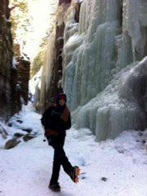Flume Gorge Ice Climb,NH