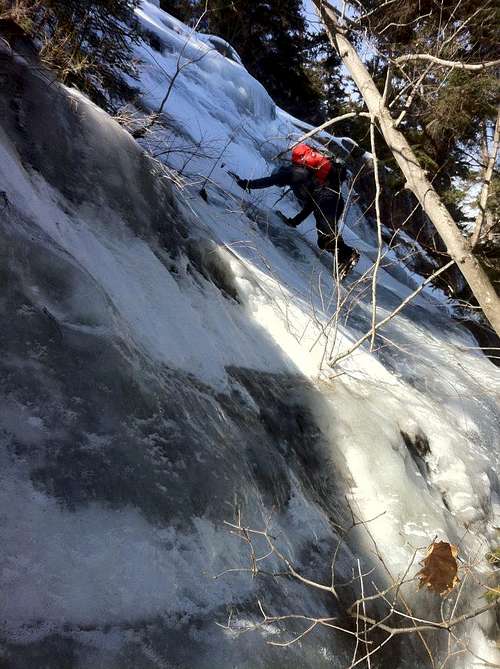 Moat Mt Bushwhack to fun ice slabs, 2/13/12 