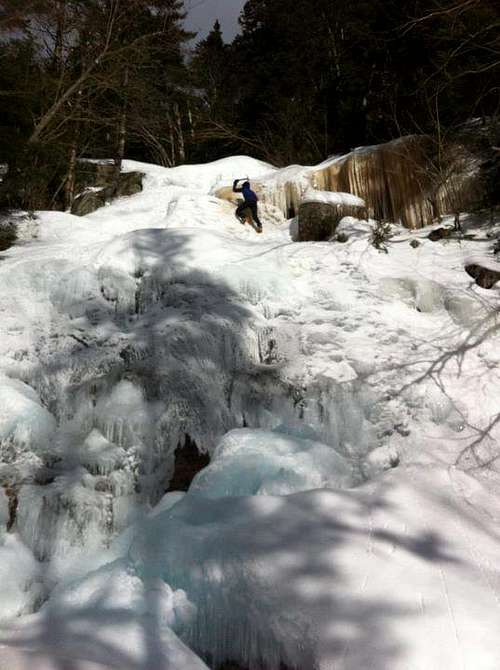 Fun ice climbing on Little Haystack Mt, 2/13/12