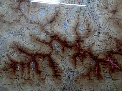 Old Polish map of the Tatras