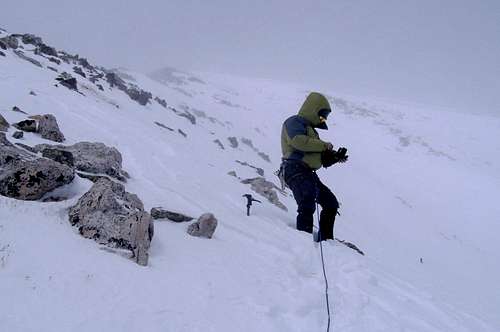 Topping out of the west ridge of Quandary