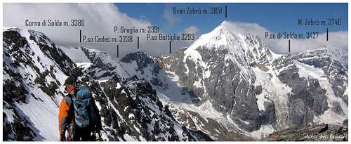 Panoramic View on Ortles - Gran Zebrù Subgroup