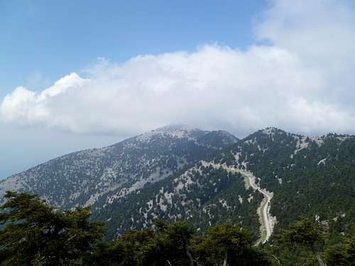 View of the highest peak from Treis Korufes(1358m.)