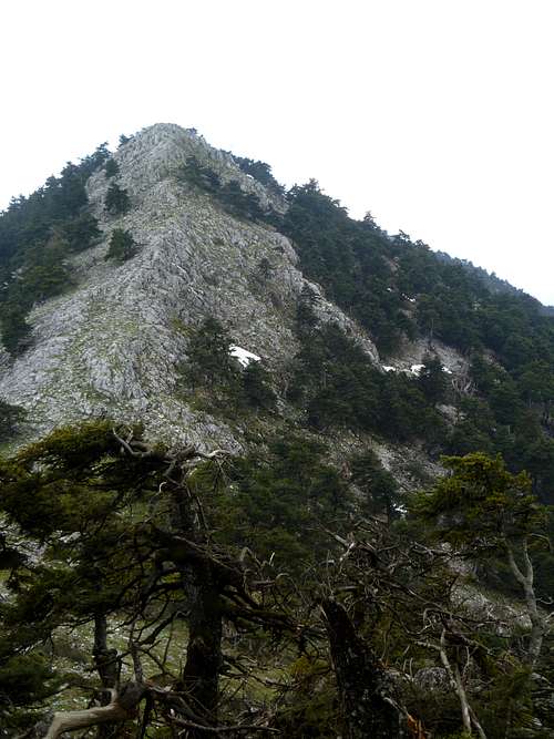 The most difficult part of the ridge between Treis Korifes(1358m.) and Profitis Elias(1409m.)