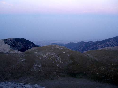 Dusk at Profitis Elias peak(2803m.)