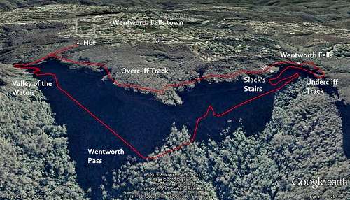 Wentworth Falls route map
