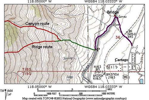 Cartago Peak approach from...