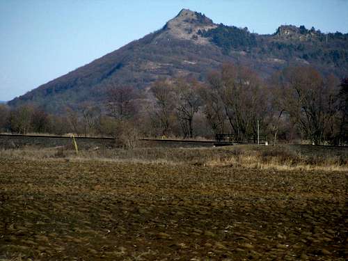 Limestone hill at boder Slovakia - Hungary