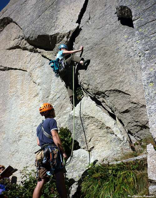 Rock climbing in Orco Valley