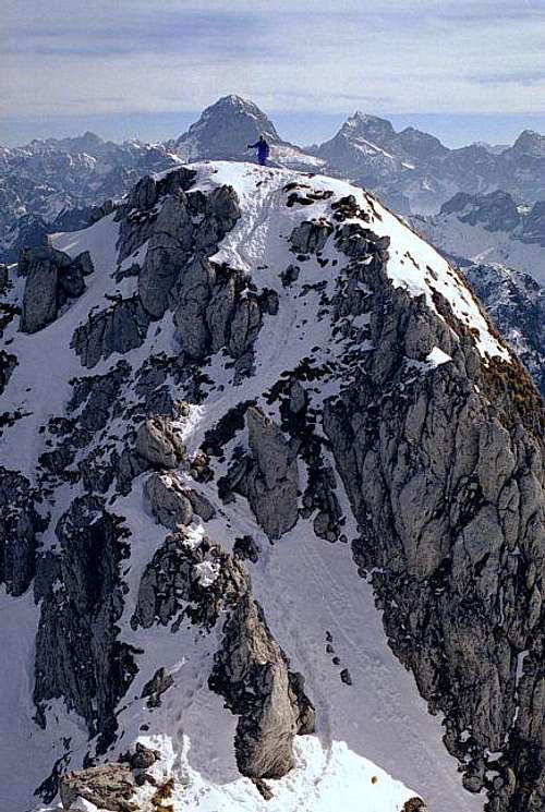 On the summit ridge of...