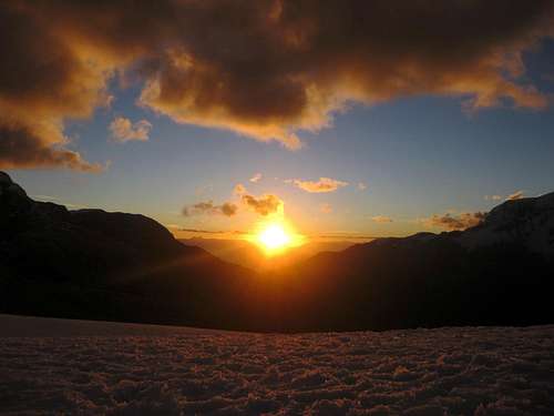 Sunset in the Cordillera Blanca