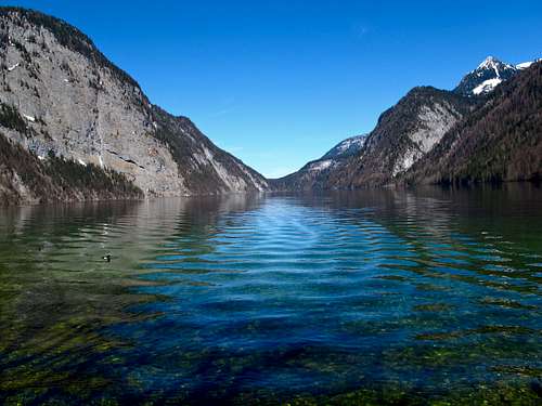The water of the Königssee had a wonderful color that day!