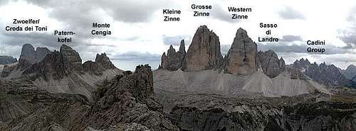 The central Sexten Dolomites...