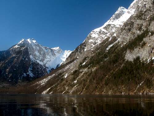 On the Königssee lake in Mid-March