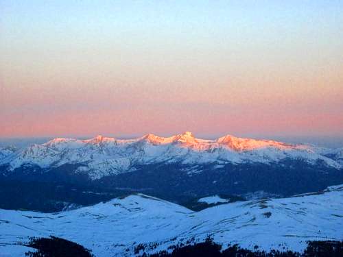 Stunning Alpenglow on the Mount of The Holy Cross