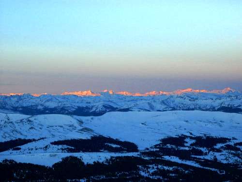 Entire Elk Range illuminated in the early morning light