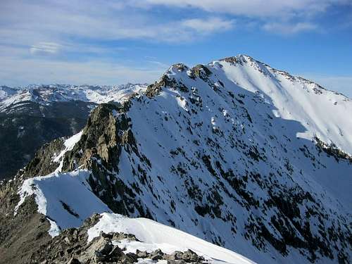 The relentlessly fun/challenging ridge to Peak 2