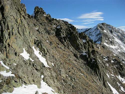 Looking back from the base of the gully that bypasses the “dragon”