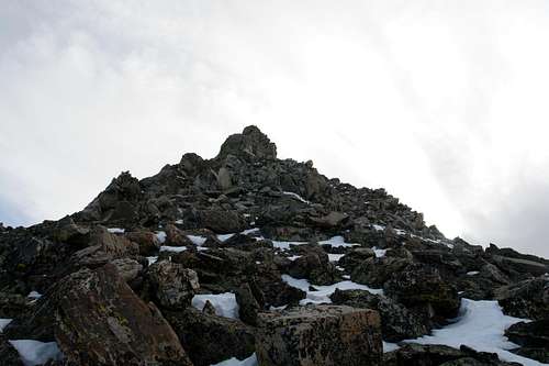 At the base of West Ridge of Pacific Peak