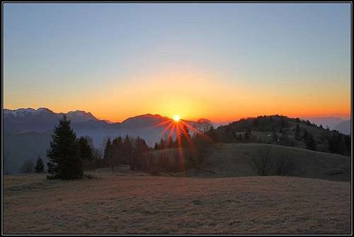 Sunrise on Kolovrat ridge