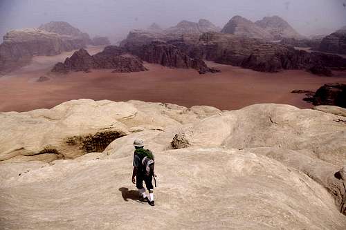 An Ascent of Sabbah's Route on Jebel Khazali in the Wadi Rum