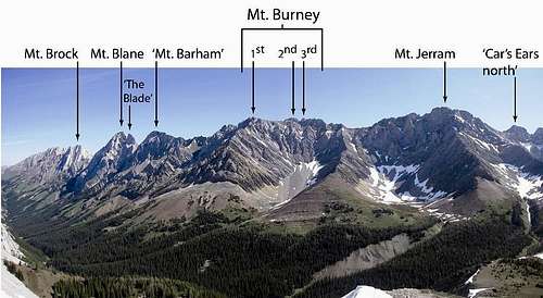 Mt. Brock to Mt. Jerram labelled  