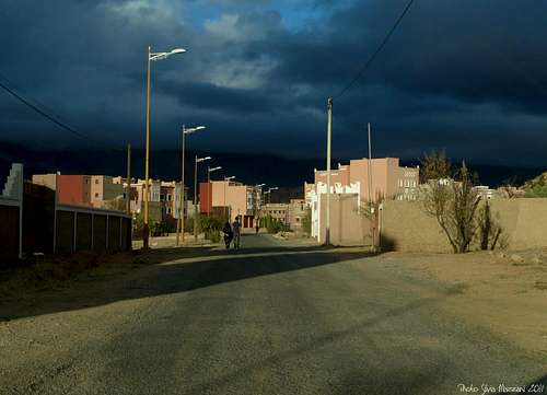 An uncommon storm coming in Tafraoute, Anti Atlas