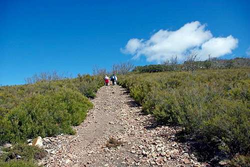 Path to summit of Rocigalgo