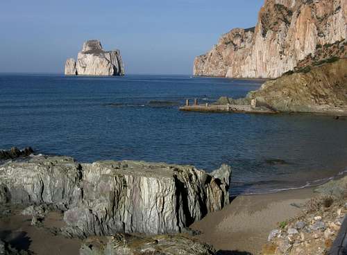 The reddish cliffs of Masua, Sardinia West coast